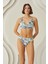 Renkli Branch Flower Kapsız Bikini Takımı 1