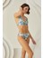 Renkli Branch Flower Kapsız Bikini Takımı 2