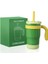 420ML Kids Tumbler Kapalı Paslanmaz Çelik Termos Şişesi ve Dökülme Geçirmez Saman Yalıtılmış Yalıtım Kupası Küçük Çocuklar Için420MLAçık Sarı (Yurt Dışından) 1