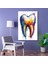 Tekli Dikey Kanvas Diş Poliklinik Tablosu Yağlı Boya Görünümlü Diş 1
