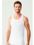 Erkek Beyaz Basic Düz %100 Pamuk Atlet 1