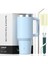 30 Oz 40 Oz Paslanmaz Çelik Termal Fincan Saplı ve Pipetle Kapaklı Büyük Kapasiteli Yalıtımlı Kupa Çift Vakum Arabası Dak Kapasitesi1182 MlAçık Mavi (Yurt Dışından) 1