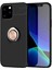 Newface iPhone 12 Kılıf Range Yüzüklü Silikon - Siyah-Gold 1