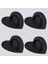 4-1pc Mini Kawaii Yapıştırıcı Metal Kalp Telefon Cazibesi Tutucu Sevimli Cep Telefonu Kasa Parmak Yüzüğü Standı Kanca Tokası Toka Aksesuarları 4pcs Siyah (Yurt Dışından) 1