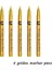 5 Adet Metalik Kalıcı Marker Kalemler, Metalik Altın Gümüşi Yağ Belirteçleri, Altın/gümüş Zanaat Kalemleri, Yumuşak Ipucu, Hızlı Dringcolor5pcs Altın (Yurt Dışından) 1