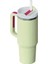 40 OZ/1200ML Büyük Kapasiteli Paslanmaz Çelik Su Şişesi, Kapaklı Samanlı Vakum Termos Fincan Seyahat Arabası Kahve Kupası Newcapacity1200MLAçık Yeşil (Yurt Dışından) 1