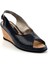 Lacivert Leather Kadın Sandalet K05582040507 3