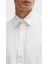Beyaz Slim Fit Klasik Erkek Gömlek 3