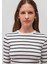 Uzun Kollu Çizgili Crop Basic Tişört 1612822-85407 6