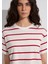 Kırmızı Çizgili Crop Tişört 1612260-86680 6