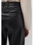 Siyah Suni Deri Pantolon 1010867-900 7