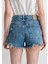Tyra 90lar Gölgeli Indigo Mavisi Jean Şort 1410011-84398 8