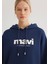Mavi Logo Baskılı Kapüşonlu Lacivert Sweatshirt 168334-70488 7