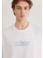 Miav Baskılı Oversize Beyaz Tişört 0611704-620 6