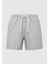 Çizgili Gri Kısa Deniz Şortu 0910235-70119 7