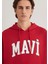 Mavi Logo Baskılı Kapüşonlu Kırmızı Sweatshirt 067149-86417 6