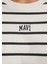 Mavi Logo Baskılı Siyah Çizgili Crop Tişört 1612227-86678 6
