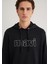 Mavi Logo Baskılı Kapüşonlu Siyah Sweatshirt 065606-900 6