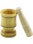 Küçük Boy Ahşap Havan Sarımsak Dövecek Ç: 6cm--D: 4cm--Y: 8.8cm Fileli Amba - EMY7472-7855 1