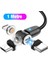 Ally 540 Dönebilen Miknatisli USB Sarj Kablosu 3 Baslik(Iphone+Type-C+Micro 1 Metre - EMY2758-9894 1