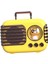 Sevimli Retro Bluetooth Hoparlör Mini Bagaj Mini Hoparlör Yaratıcı Vintage Güzel Küçük Hoparlör Sarı (Yurt Dışından) 2