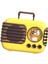 Sevimli Retro Bluetooth Hoparlör Mini Bagaj Mini Hoparlör Yaratıcı Vintage Güzel Küçük Hoparlör Sarı (Yurt Dışından) 3