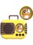 Sevimli Retro Bluetooth Hoparlör Mini Bagaj Mini Hoparlör Yaratıcı Vintage Güzel Küçük Hoparlör Sarı (Yurt Dışından) 5