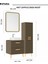 Patara Lavabo Dolabı 60 cm Mat Cappuccino 2