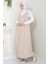 Nehir Örme Jile Elbise Bej HM2389 3