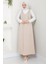 Nehir Örme Jile Elbise Bej HM2389 4