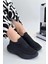 Kuum London K112707 Comfy 36/40 Taşlı Bağcıksız Yüksek Taban Sneaker Spor Günlük Ayakkabı 5