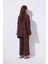 Müslin Geniş Kollu Kimono Acı Kahve 5