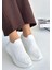 Kuum London K112707 Comfy 36/40 Taşlı Bağcıksız Yüksek Taban Sneaker Spor Günlük Ayakkabı 1