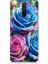 Xiaomi Poco X2 Uyumlu Gökkuşağı Renkli Güller Desenli Silikon Kılıf 1