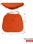 2'li Standartfit Oval Sandalye Minderi Fermuarlı Yıkanabilir Kılıf Bağcıklı Su ve Yağ Itici 42 x 42 x 5 Kiremit 4