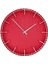 Duvar Saati Sessiz Tıklamayı Önler Kolay Okunur Yenilikçi Modern Yuvarlak Duvar Saati Ev Ofis Mutfak Yatak Odası 5686 Gümüş Kırmızı (37,7X3CM / 14,8x1,2in) (Yurt Dışından) 2