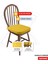 2'li Standartfit Oval Sandalye Minderi Fermuarlı Yıkanabilir Kılıf Bağcıklı Su ve Yağ Itici 42 x 42 x 5 Sarı 2