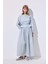 Piliseli Geniş Etek Mavi 1