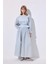 Piliseli Geniş Etek Mavi 2