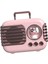 Sevimli Retro Bluetooth Hoparlör Mini Bagaj Mini Hoparlör Yaratıcı Vintage Sevimli Küçük Hoparlör Pembe (Yurt Dışından) 2