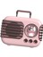 Sevimli Retro Bluetooth Hoparlör Mini Bagaj Mini Hoparlör Yaratıcı Vintage Sevimli Küçük Hoparlör Pembe (Yurt Dışından) 3