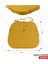 Standartfit Oval Sandalye Minderi Fermuarlı Yıkanabilir Kılıf Bağcıklı Su ve Yağ Itici 42X42X5 Hardal 5