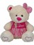 Lider Global 8334 Oturan Çizgili Elbiseli Peluş Ayı 40 cm -Sunman 2