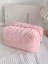 Pembe Peluş Makiyaj ve Seyahat Çantası, Şık ve Kullanışlı Tasarım 1