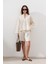 Keten Pileli Bermuda Şort Vanilya 1