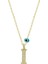 925 Ayar Gümüş Nazar Gold I Harfi Kadın Gümüş Kolye (T6785) (336336) 1