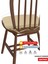 4'lü Standartfit Oval Sandalye Minderi Fermuarlı Yıkanabilir Kılıf Bağcıklı Su ve Yağ Itici 42 x 42 x 5 Bej 3