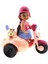 Cute Doll Mini Bebek ve Köpekli Pembe Motorsiklet 2