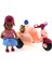 Cute Doll Mini Bebek ve Köpekli Pembe Motorsiklet 5