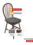 4'lü Standartfit Oval Sandalye Minderi Fermuarlı Yıkanabilir Kılıf Bağcıklı Su ve Yağ Itici 42 x 42 x 5 Antrasit 2